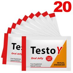 Jeleu comestibil TestoY Oral Jelly pentru erecție - 20 bucăți pret mic