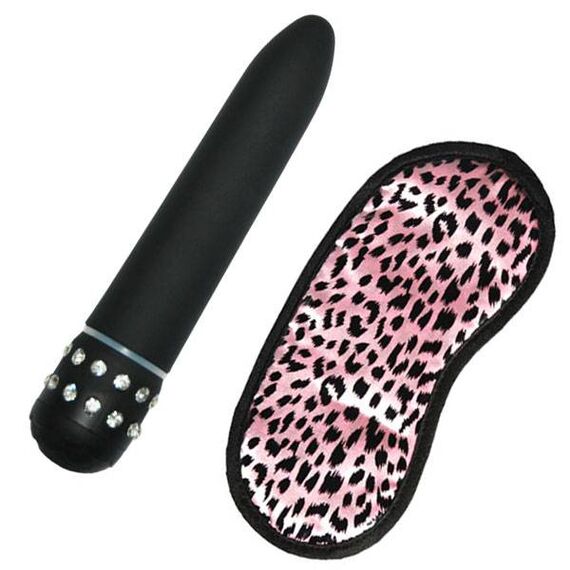 Vibrator Black Jewel + mască de ochi cadou pret mic